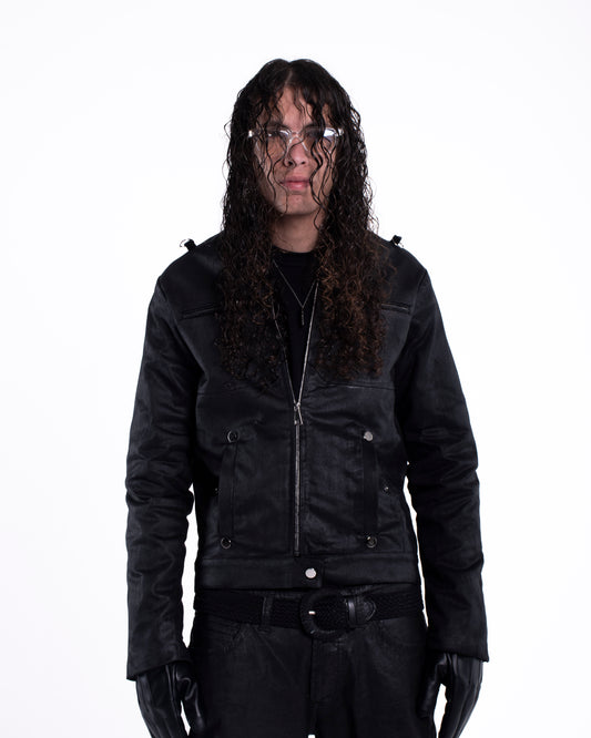 "AUTOPSY" (WAXED) Biker Jacket