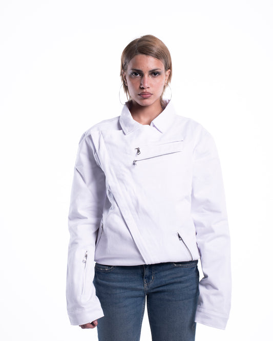 “SCYTHE” asymmetrical jacket