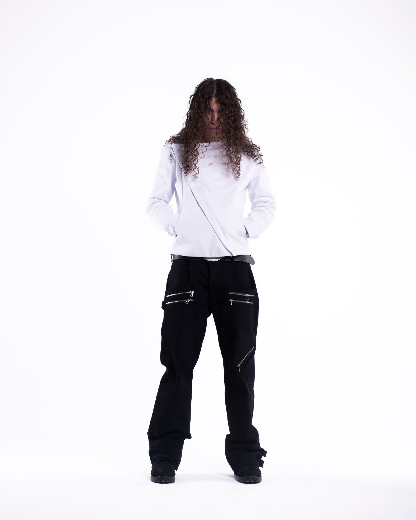 “SCYTHE” asymmetrical jacket